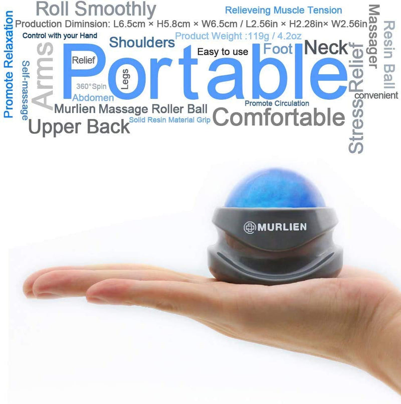 [Australia] - MURLIEN Massage Roller Ball, Tight and Sore Muscles Relief, Manual Massager, Alleviating Shoulder, Arms, Back, Legs, Calves, Foot or Muscle Tension 
