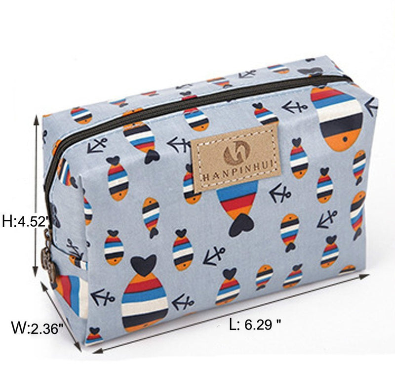 [Australia] - Cute Travel Makeup Pouch Cartoon Printed Toiletry Cosmetic Bag for Girls, Women (Lemon) Lemon 