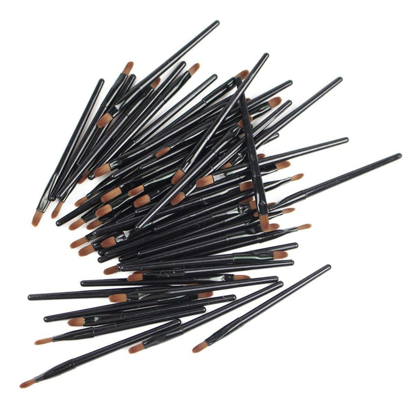 [Australia] - 50 Pieces Lip Brushes, Pro Multifunctional Makeup Brush, Lipstick Gloss Wands Applicator Cosmetic Tool Kits, Black 