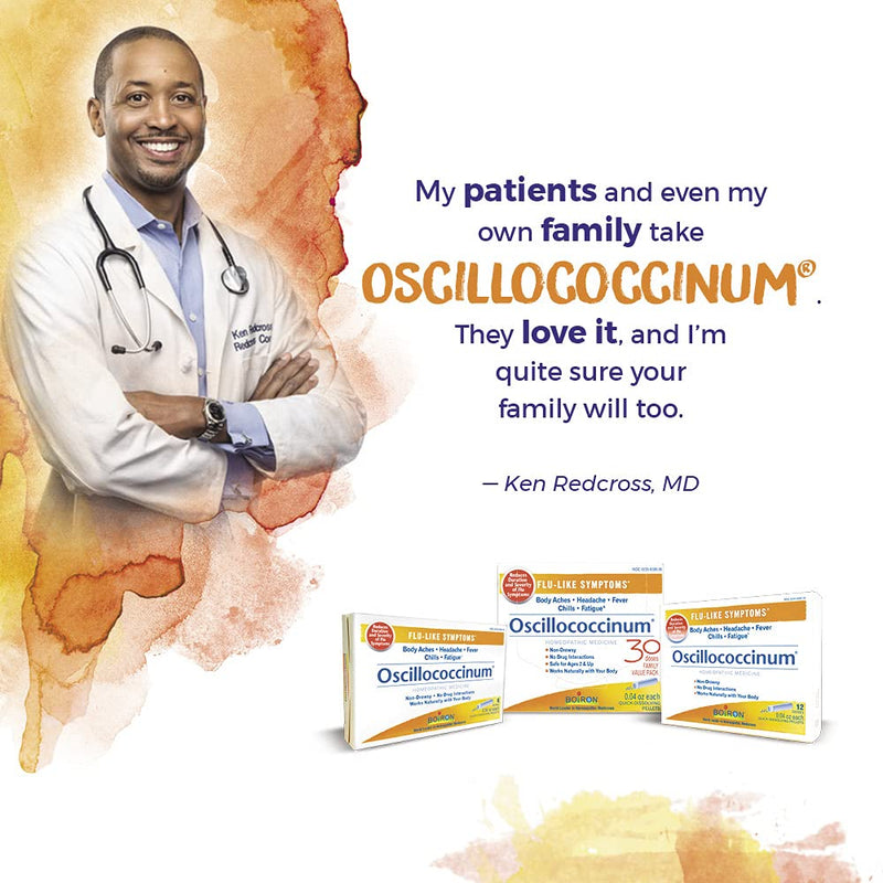[Australia] - Boiron Oscillococcinum Natural Relief for Flu-Like Symptoms of Body Aches, Headache, Fever, Chills, and Fatigue - 30 Doses 30 Count (Pack of 1) 