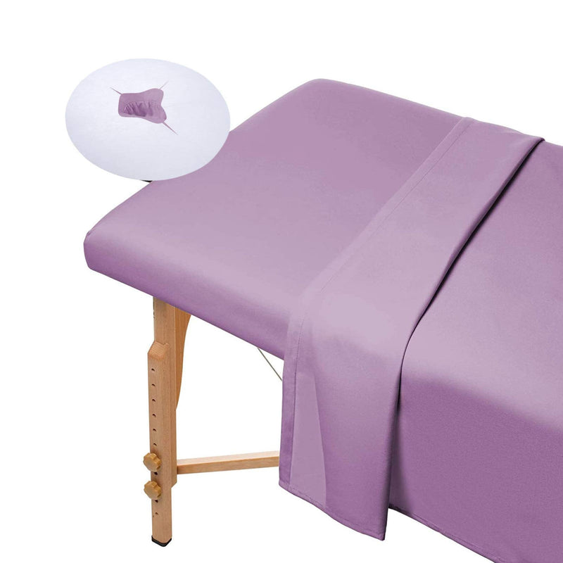 [Australia] - Ciieeo White Bed Sheet 100Pcs Disposable Face Massage Pads Face Cradle Covers Massage Face Covers for Massage Tables& Massage Chairs Round Pillow Covers 