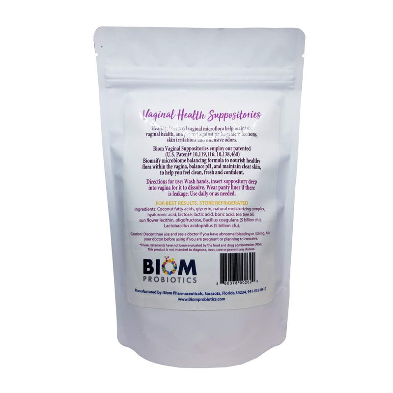 [Australia] - Biom Probiotics Prebiotics Boric acid Suppositories . Feminine Health Probiotic for Infections & pH Essentials VEGAN,PARABEN-FREE (10) 