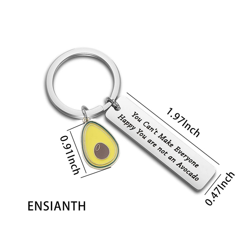 [Australia] - ENSIANTH Funny Avocado Gift You Can’t Make Everyone Happy You are Not an Avocado Keychain 