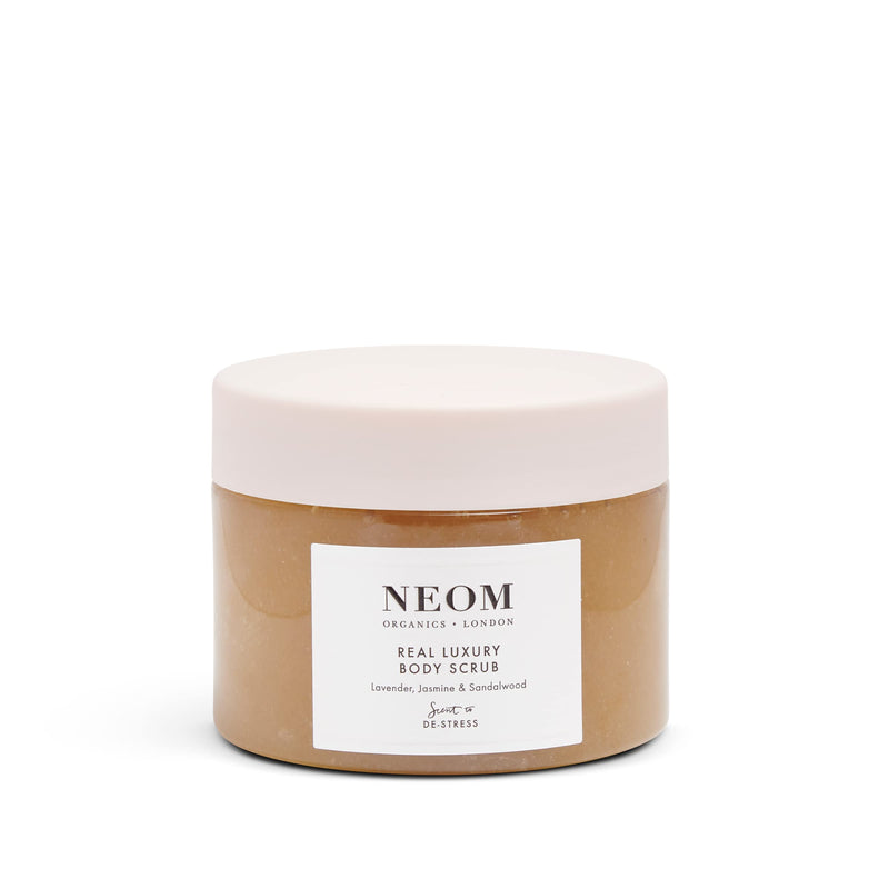 [Australia] - NEOM- Real Luxury Body Scrub | Luxury Body Scrub | Lavender & Sandalwood | 100% Natural Fragrance | Scent to De-Stress | Organic Vegan Hydrating Body Scrub 