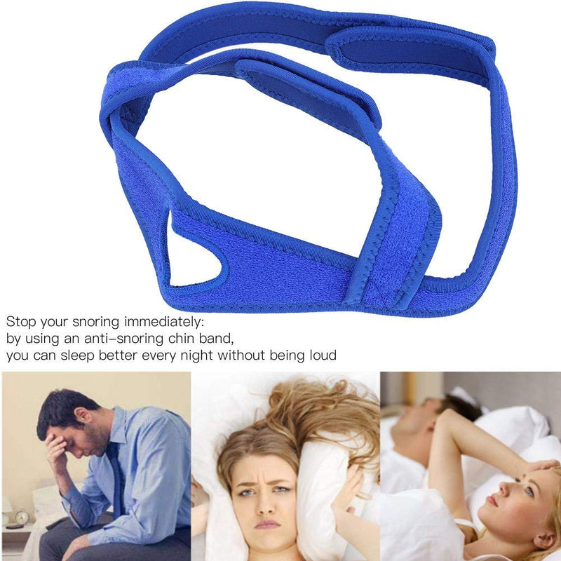 [Australia] - Vbestlife Anti-snore Strap, Adjustable Anti Snoring Chin Strap Snore Reduction Sleep Aids Devices Chin Strap Blue 