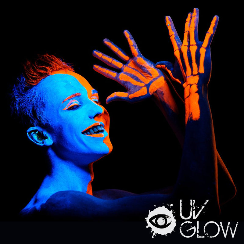 [Australia] - UV Glow Neon Face and Body Paint Set of 8 Tubes - Fluorescent - Brightest glow under UV! 