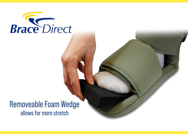 [Australia] - Semi-Rigid AFO Brace (Men's Right) + 90º Padded Night Splint (Medium)-AFO Support Brace for Flaccid Foot Drop Foot with Moldable/Trimmable Footplate Orthosis Support 