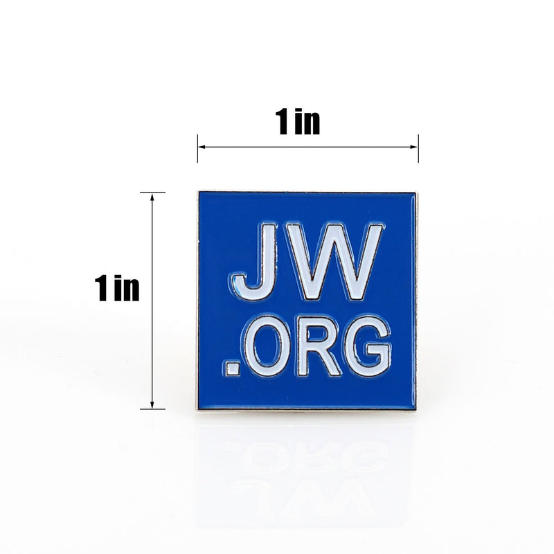 [Australia] - Jehovah Witness - Square Blue Lapel Pin - JW.org Neck Tie Hat Tack Clip Women or Men Suits-Silver Square-10 pcs 