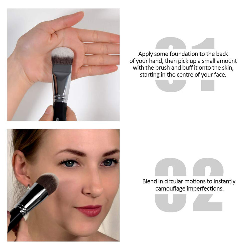 [Australia] - Foundation Brush PRO Slanted for Liquid Mask Kabuki Brush with Fiber Unique Head Shape Perfect for Liquid, Cream and Powder - Buffing, Blending, Face Brush -Foundation F625 EIGSHOW Slanted Foundation F625 