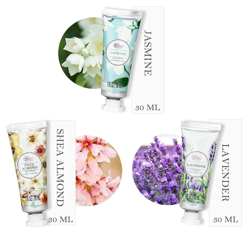 [Australia] - Hand Cream Gift Set - Hand Lotion Set for Women, Travel Size Hand Cream Enriched with Shea Butter and Glycerin to Moisturize Dry Hands, Gifts for Women, Birthday. 6 x 1.0 oz/30ml 