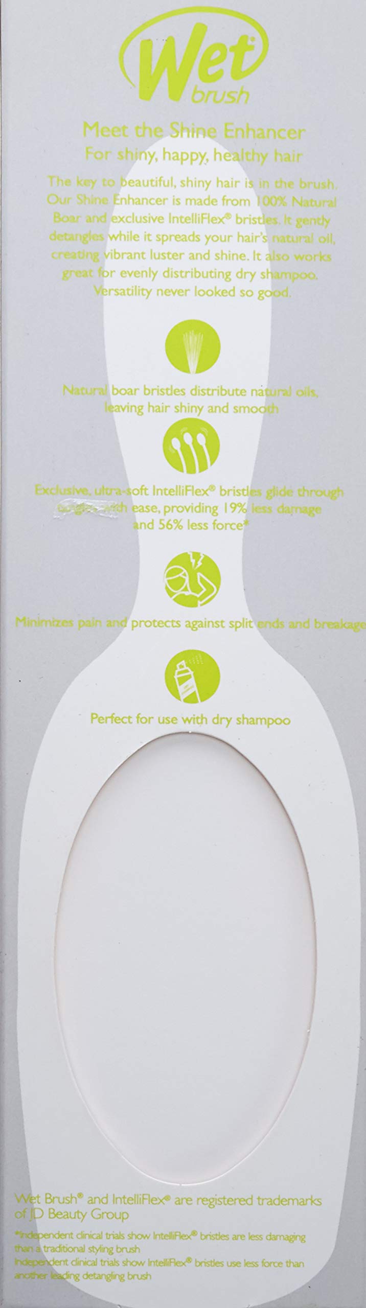 [Australia] - WetBrush, Shine Enhancer Hairbrush Natural Boar Bristles Eco Friendly Black 