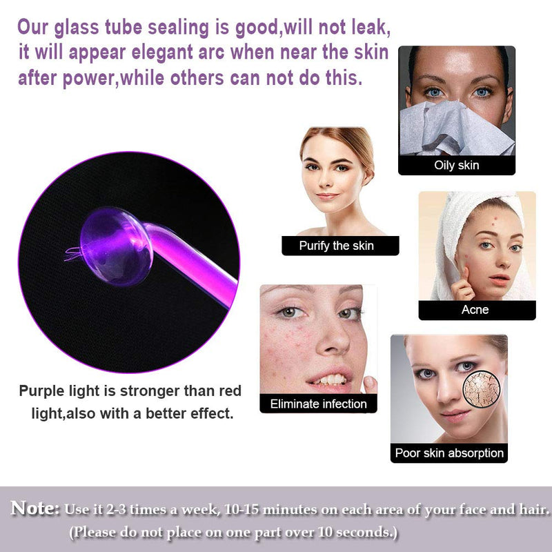[Australia] - High Frequency Machine, APREUTY Portable Handheld High Frequency For Skin Tightening Wrinkles Beauty Eyes Body Care Wand Facial Machine Violet 