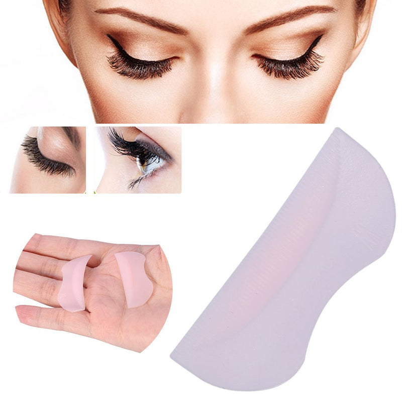 [Australia] - 5Pairs Silicone Eyelash Pads, Makeup False Eyelash Permanent Pads - Make Eyelashes Longer and Thicker 3D Eyelash Curler Shield Patches Eyelash Extensions Makeup Tool 