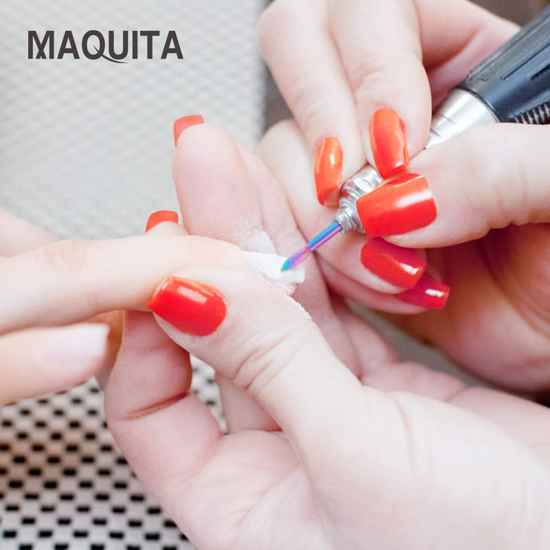 [Australia] - MAQUITA 8Pcs Nail Drill Bits Set Made of Tungsten Carbide Professional Remove Gel Acrylic Cuticle 3/32 Nail File Bit Tools for Manicure Pedicure Home Salon Use Great Gift for Women Girls 8 