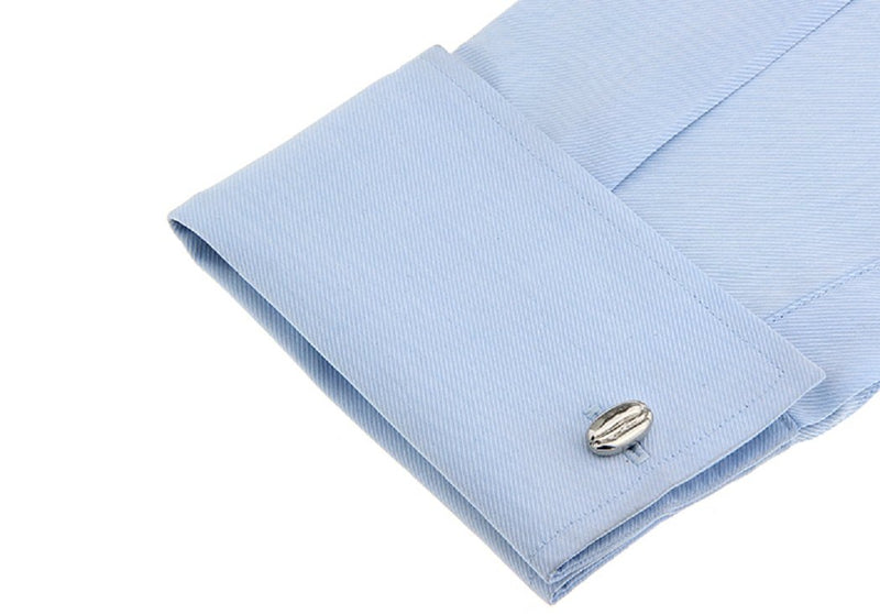 [Australia] - MRCUFF Coffee Bean Pair Cufflinks in a Presentation Gift Box & Polishing Cloth 