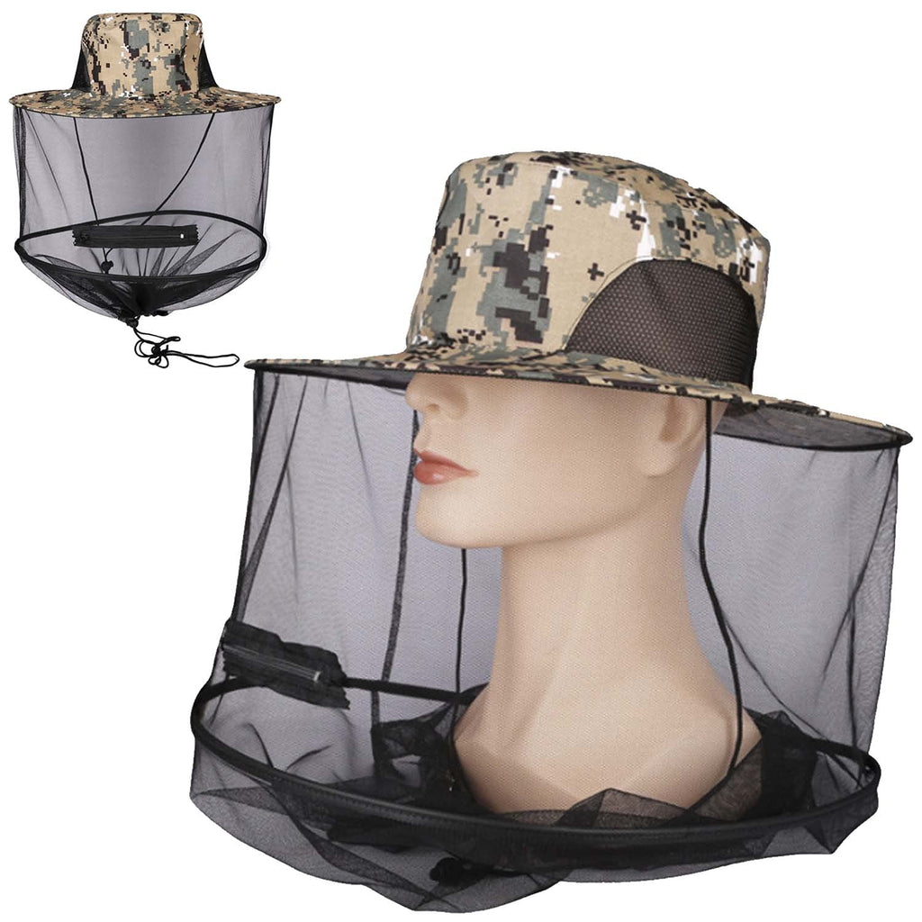 [Australia] - Fishing Net Mesh Caps,Midge Head Net, Anti-Mosquito Bee Bug Insect Fly Mask Cap Hat,Outdoor Fishing Equipment for Outdoor, Hiking, Fishing, Camping Black 