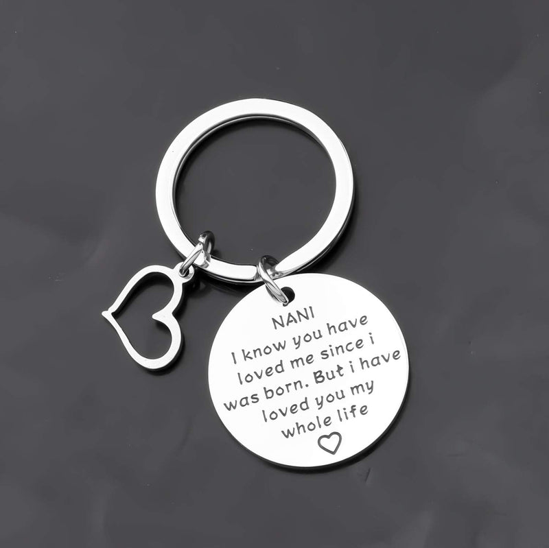 [Australia] - TIIMG Nani Keychain Nani Gift Grandma Gifts from Grandchildren Grandma Birthday Gift NANI i know 