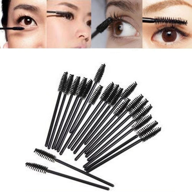 [Australia] - yueton Pack of 100 Disposable Eyelash Brushes Wands Mascara Applicator 