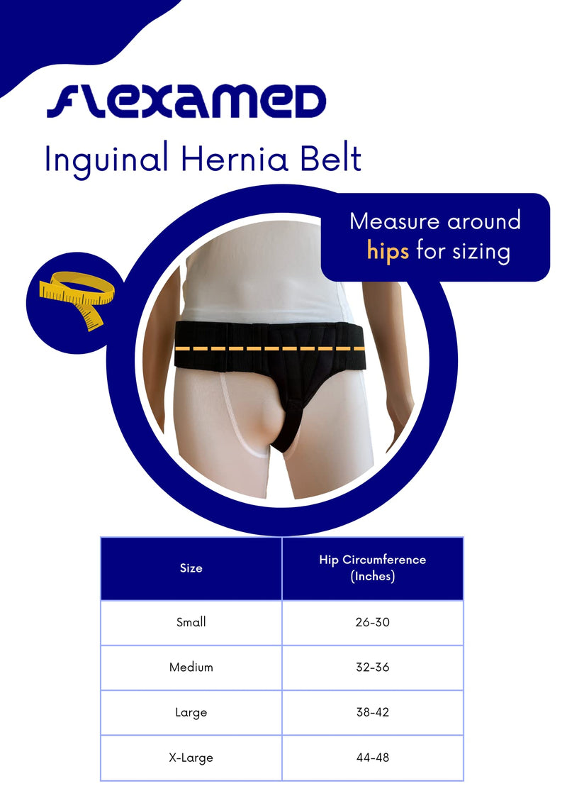 [Australia] - Hernia Gear Left Side Inguinal Hernia Groin Belt Black (M 32-36) M 32-36 