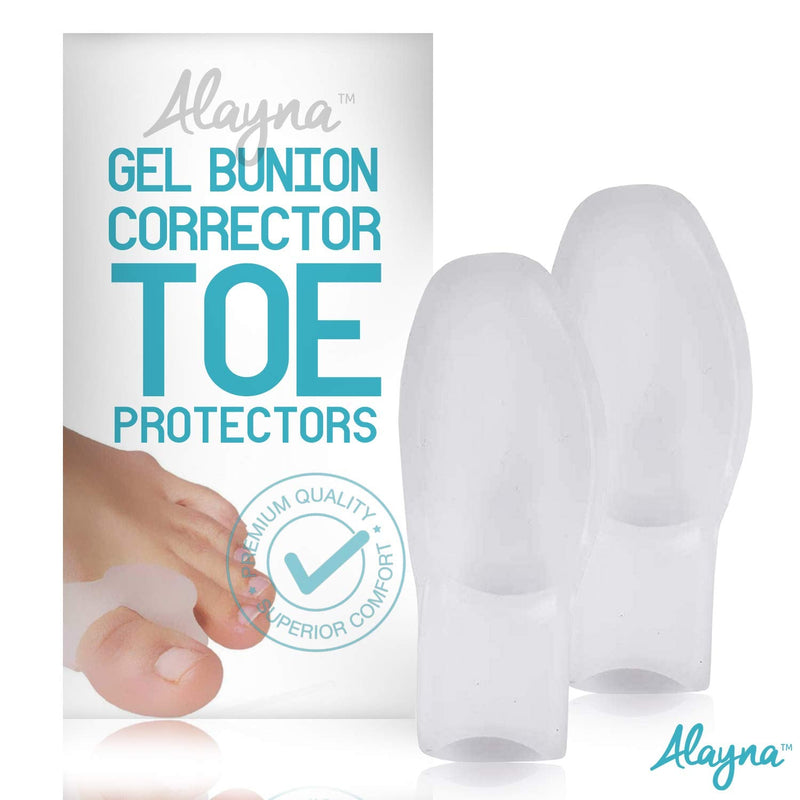 [Australia] - Toe Separators for Overlapping Toes Women Bunion Corrector Toe Spacers 2 Pcs. Bunion Relief Big Toe Gel Cushion Pads Big Toe Spreader Orthopedic Bunion Brace Bunion Guard Wear in Socks & Shoes 1 Pair 