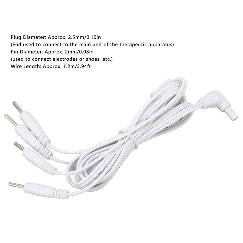 [Australia] - TENS Machine for Pain Relief,2.5mm Electrode Heat Wires 3.94ft TENS Unit Replacement Lead Wires Connector Cables for Electrotherapy Instruments 