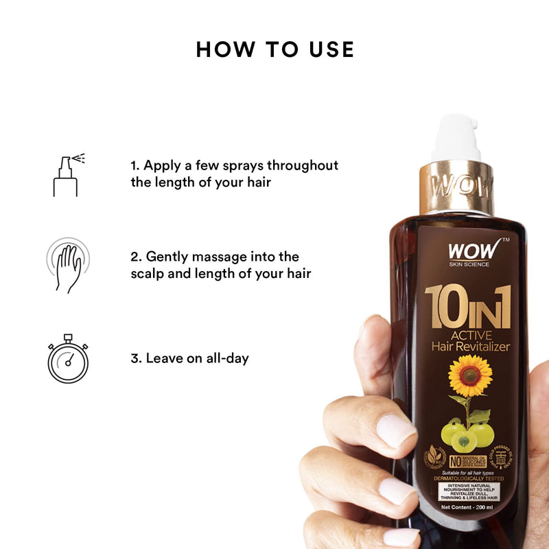 [Australia] - WOW Skin Science 10 in 1 Natural Leave in Conditioner Spray - Leave in Conditioner for Dry Damaged Hair - Leave in Conditioner Hair Detangler Spray - Women & Mens Leave in Conditioner for Curly Hair 