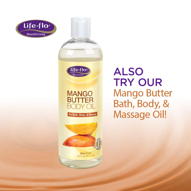 [Australia] - Life-flo Pure Mango Butter | Soothing Moisturizer for Dry Skin & Hair, Lips & DIY Products | Expeller Pressed | 9oz 