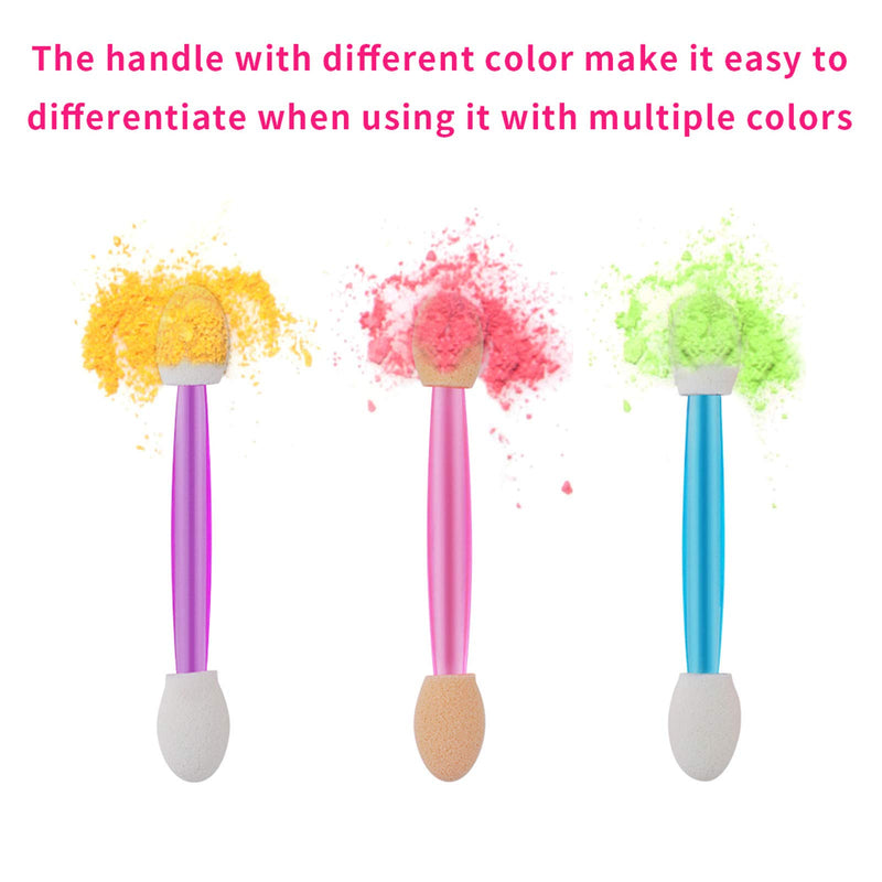 [Australia] - Cuttte 60PCS Disposable Dual Sides Eye Shadow Sponge Applicators, 3 Colors Eyeshadow Brushes Makeup Applicator (Pink, Purple, Blue) 60pcs Eye Shadow Sponge 