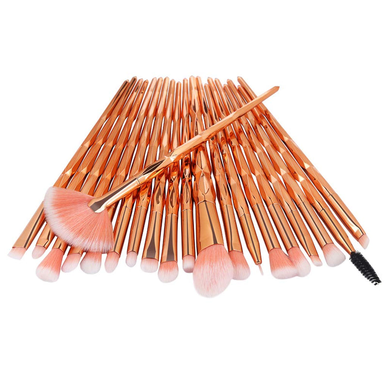 [Australia] - Eye Brush Set, 20 pcs Unicorn Eyeshadow Eyeliner Blending Crease Kit Makeup Brushes Make Up Foundation Eyebrow Eyeliner Blush Cosmetic Concealer Brushes (Rose Gold) 