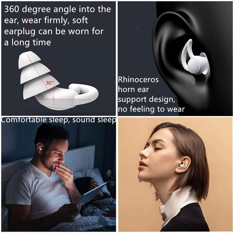 [Australia] - Reusable Safe Silicone High Fidelity Earplug, for Sleeping (Reduce 40dB), Swimming, Studying, Concerts, Noise Cancelling and Hearing Protection (Gray) 