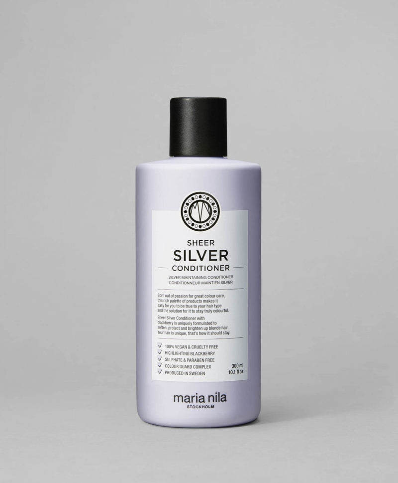 [Australia] - Maria Nila Sheer Silver Conditioner 300 ml - Nourishing Conditioner for Blonde Hair that Softens, Moisturizes and Strengthens Hair Structure. 100% Vegan. Sulfate-free and Paraben-free. 300 ml (Pack of 1) 