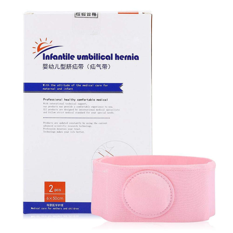 [Australia] - Hernia Belt for Babies, 2-piece Hernia Belt Treatment For Hernia Therapy For Children Umbilical Hernia Belt for Newborns Infant Newborn Belt(Rosa) Rosa 