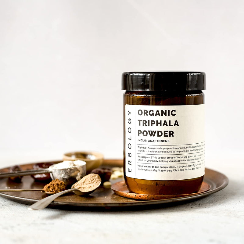 [Australia] - 100% Organic Triphala Powder 220g - Ayurvedic Blend of Amla, Haritaki & Bibhitaki - Gut Health - Straight from Farm in India - Raw, Vegan and Gluten-Free - Non-GMO - No Additives or Preservatives 