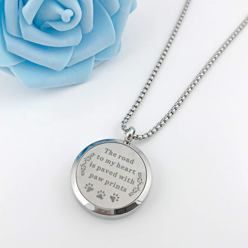 [Australia] - YOUFENG Essential Oil Necklace Diffuser Family Tree of Life Necklace Pendant Aromatherapy Locket Gifts Dog Paw 