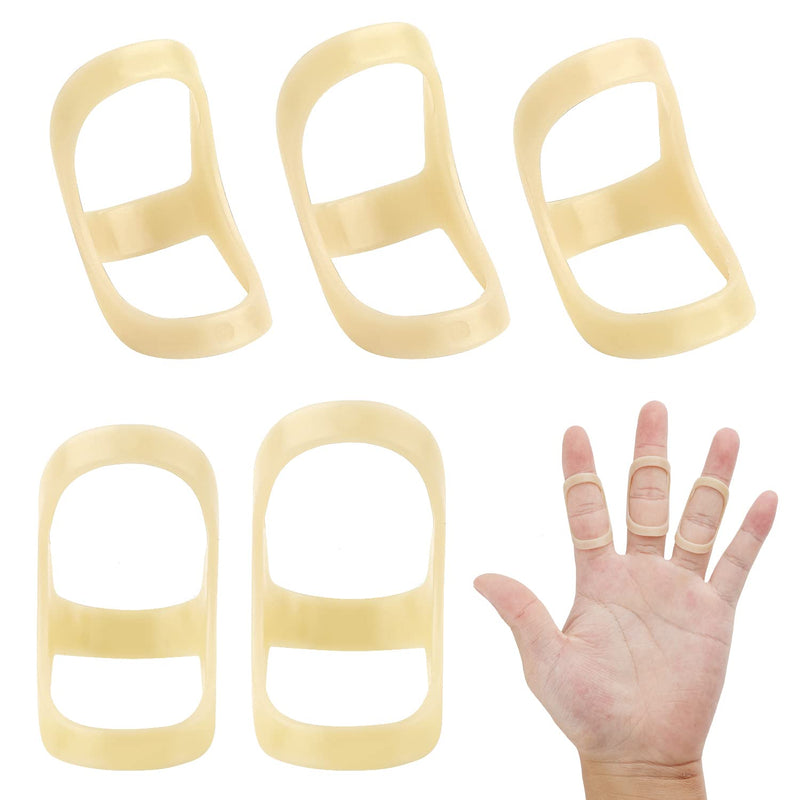 [Australia] - AIEX 5pcs Oval Finger Splint, Finger Support Trigger Finger Splint Finger Straightener Brace For Thumb Middle Pinky or Ring Finger (6,7,8,9,10 Sizes) 