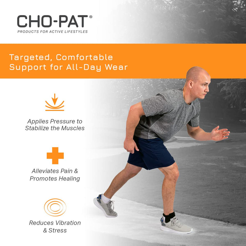 [Australia] - Cho-Pat Achilles Tendon Strap, Developed with Sports Medical Professionals at Mayo Clinic to Reduce Stress & Alleviate Achilles Tendonitis Pain, Black, Medium 