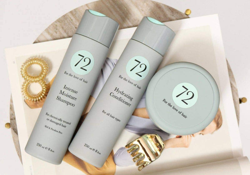 [Australia] - 72 Hair Vegan Hydrating Conditioner, Organic Cruelty Free Moisturiser and Protector Treatment, 250ml 