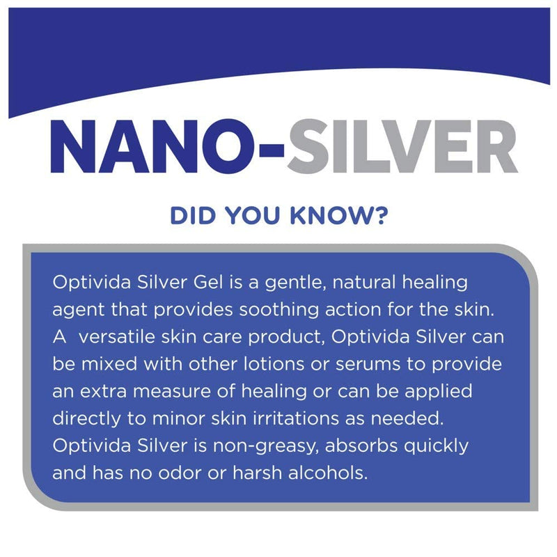 [Australia] - Optivida Health Nano-Silver Infused Hydrogel 2Pk , Topical Healing | Fast Quick Natural Healing For Scars, Wounds, Rashes, Soothe Skin Irritations, Advanced Cellular Silver Unscented (2PK 8 Oz.) 4 Fl Oz (Pack of 2) 