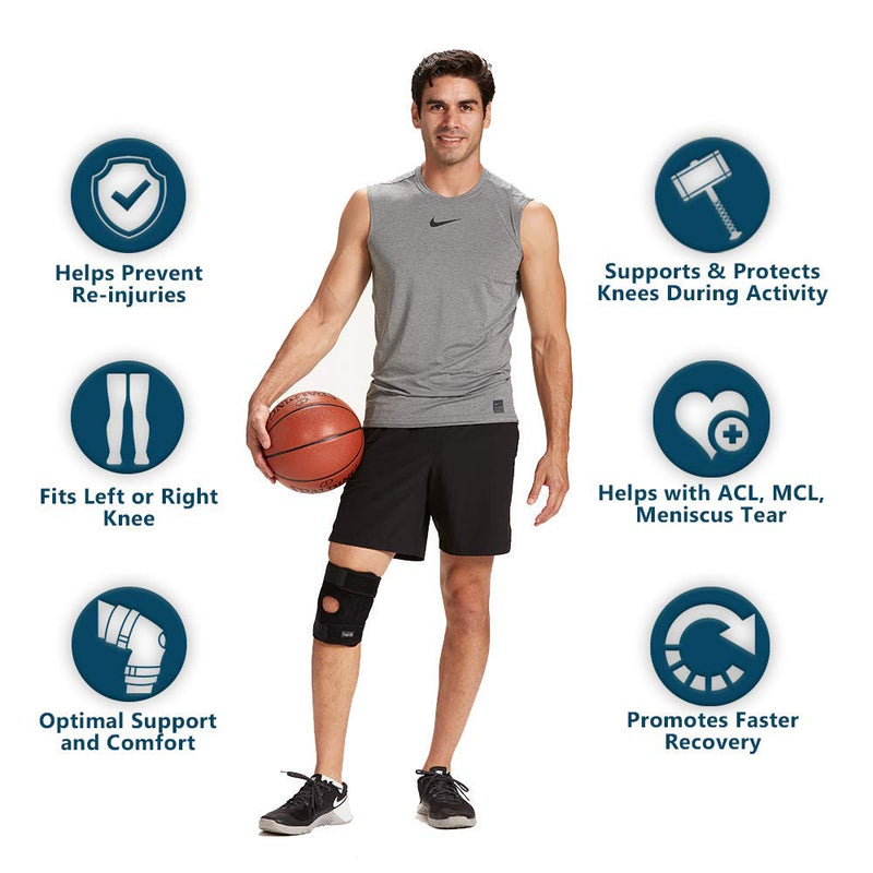 [Australia] - ComfiLife Knee Brace – Knee Support for Meniscus Tear, Arthritis Pain, ACL, LCL, MCL – Open Patella, 3 Point Adjustable Straps, Breathable Non-Slip Comfort for Men & Women (XX-Large) 2X-Large (Pack of 1) 