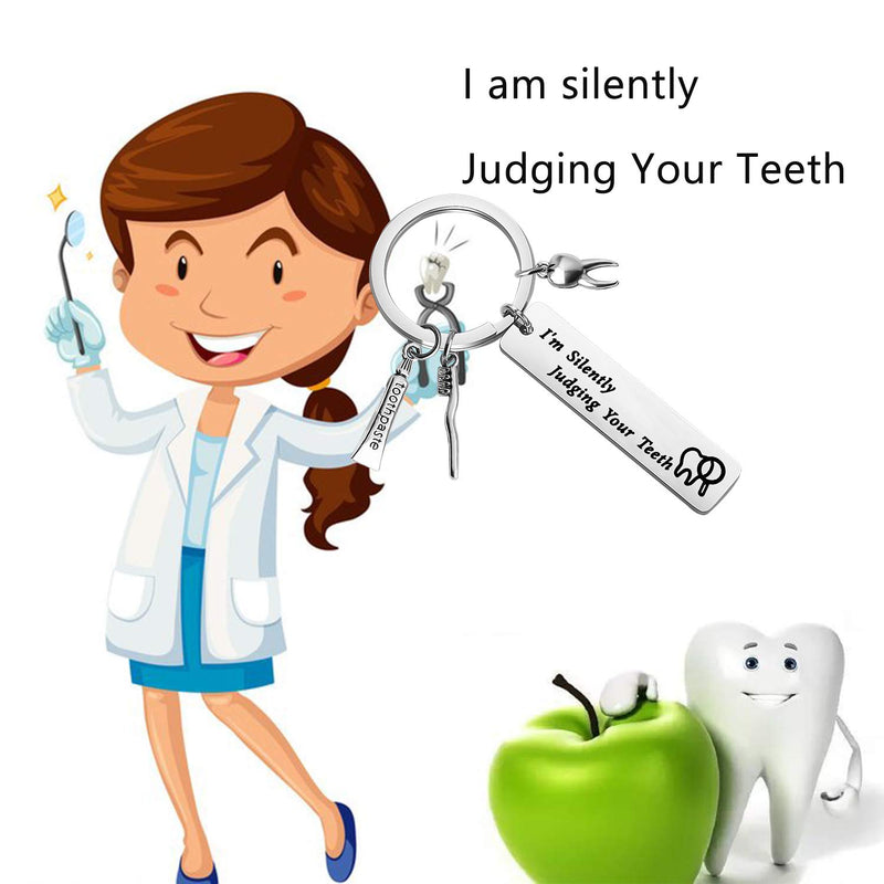 [Australia] - TIIMG Funny Dentist Gift Dental Hygienist Gift I’m Silently Judging Your Teeth Dentist Graduation Gift RDH Gift Dental School Grad Gift 
