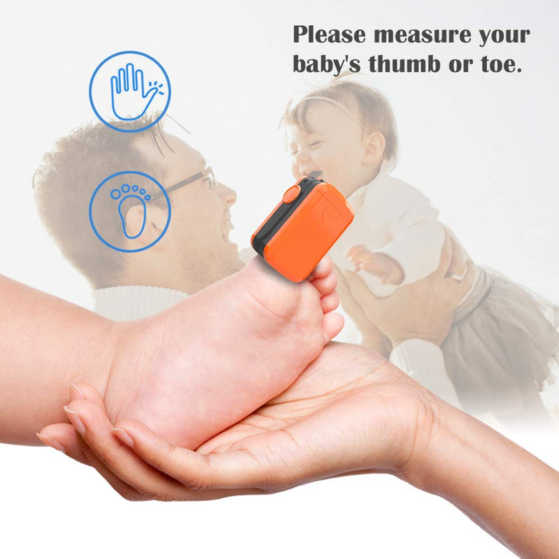 [Australia] - Pulse oximeter fingertip with Plethysmograph and Perfusion Index, Portable Blood Oxygen Saturation Monitor for Heart Rate and SpO2 Level, O2 Monitor Finger for Oxygen,Pulse Ox,Oximetro,(Red-Orange) 