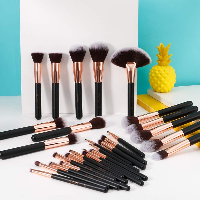 [Australia] - Docolor Makeup Brushes 28 Piece Professional Makeup Brush Set Premium Cosmetics Brushes Synthetic Kabuki Foundation Brush Blending Face Liquid Powder Cream Blush Concealers Eye Shadows Make Up Brushes 28 Piece Premium 