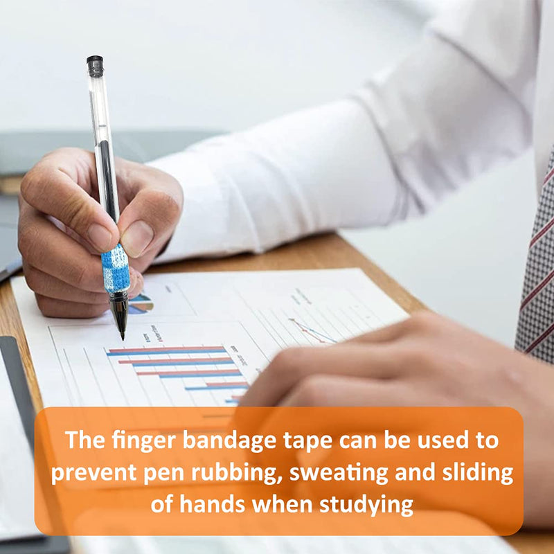 [Australia] - Finger Tape 2.5cm Self Adhesive Elastic Bandage Tape Breathable Non-Woven Finger Protectors for Writing, Sport 8 Rolls 