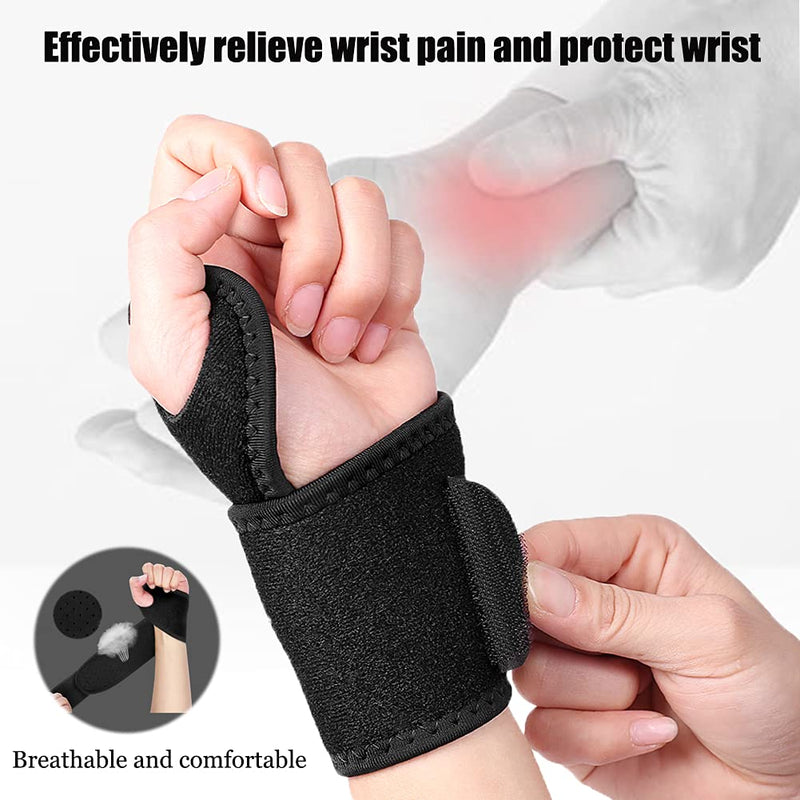 [Australia] - Wrist Support Brace, Adjustable Carpal Tunnel Wrist Braces for Tendonitis, Arthritis, Night Support, Comfortable Wrist Wraps Compression Strap for Hand Wrist Joint Pain Relief, Fits Both Hands(Single) 1 