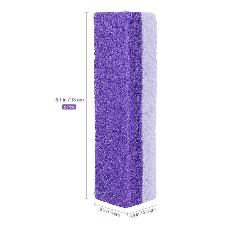 [Australia] - SUPVOX Foot Pumice Stone Block Foot Care Exfoliator Pedicure Tool Callus Remover Scrubber Dead Hard Skin Remover Cleaner 2PCS (Purple) 
