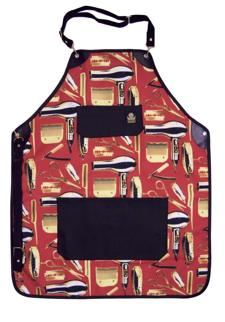 [Australia] - King Midas Barber Apron Unisex Hair Stylist Apron (Red) Red 