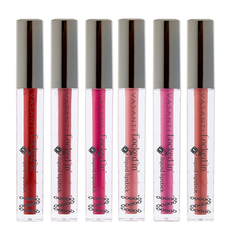 [Australia] - Locked in Liquid Lipstick by VASANTI - One-Swipe Matte Look with Full Coverage - Paraben Free, Vegan Friendly, Never Tested on Animals (Engaged - Brown) 