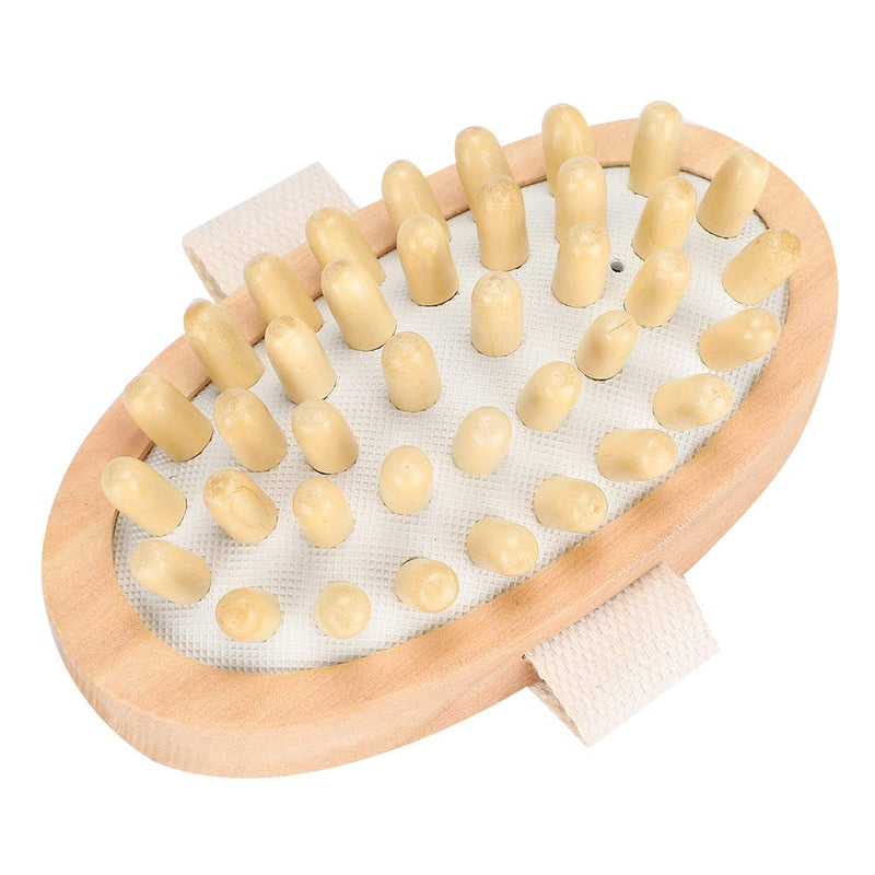 [Australia] - Body Brush, Body Massage Brush, Back Scrubber Exfoliate Massage Improve Blood Circulation, Natural Wood Massager for Body Scrubber Hair Scalp Spa Bath Massage 