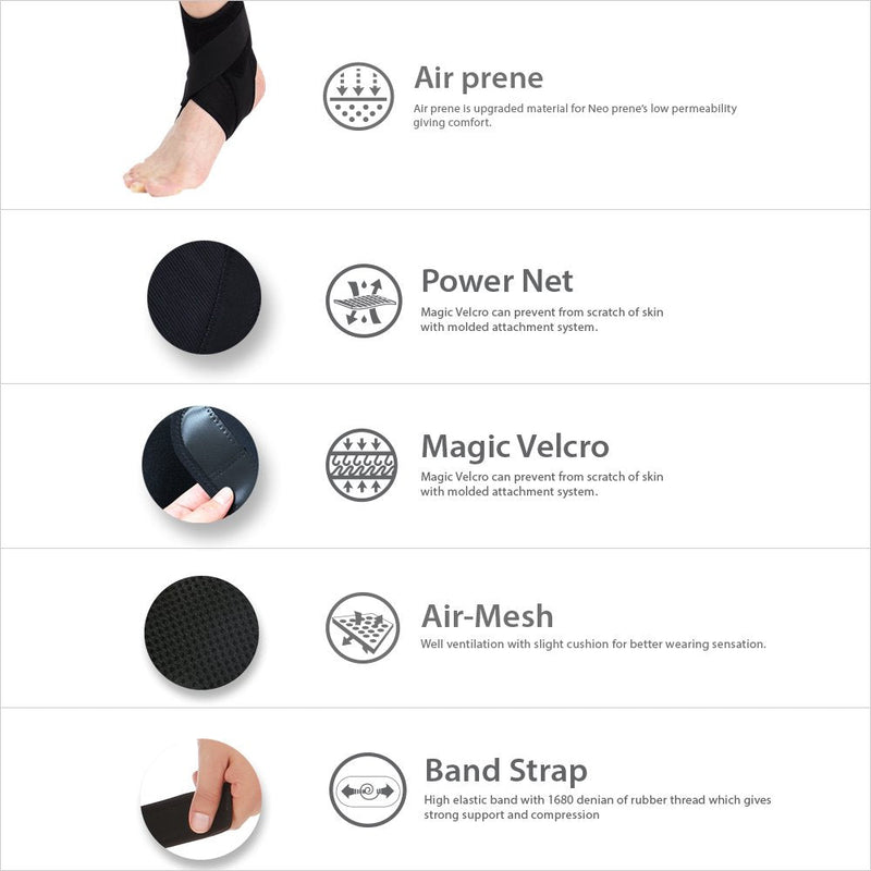 [Australia] - Aider Ankle Support Brace - for Injured Ankle Protection and Sprain Support, Plantar Fasciitis, Athletics, Injury Recovery, Joint Pain (Left) Left 