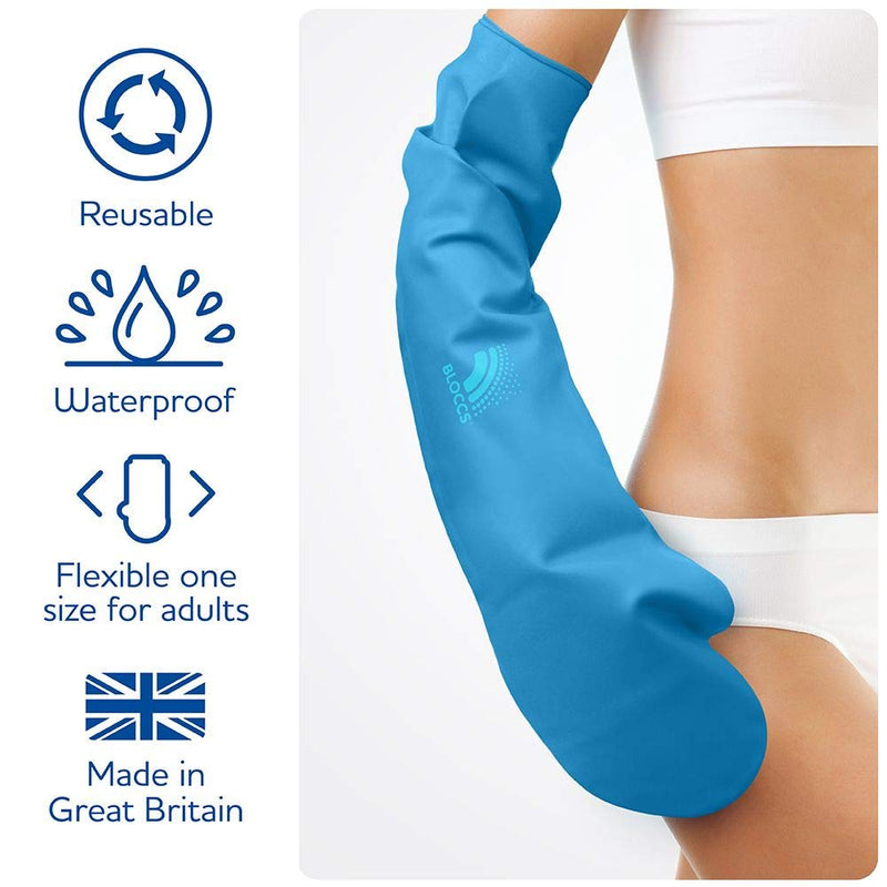 [Australia] - Bloccs Waterproof Cover for Plaster Cast Arm, Swim, Shower & Bathe. Watertight Protector, Adult Full Arm 